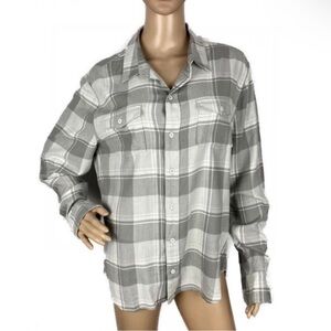 NEW PAIGE GRAY PLAID BUTTON DOWN SHIRT
